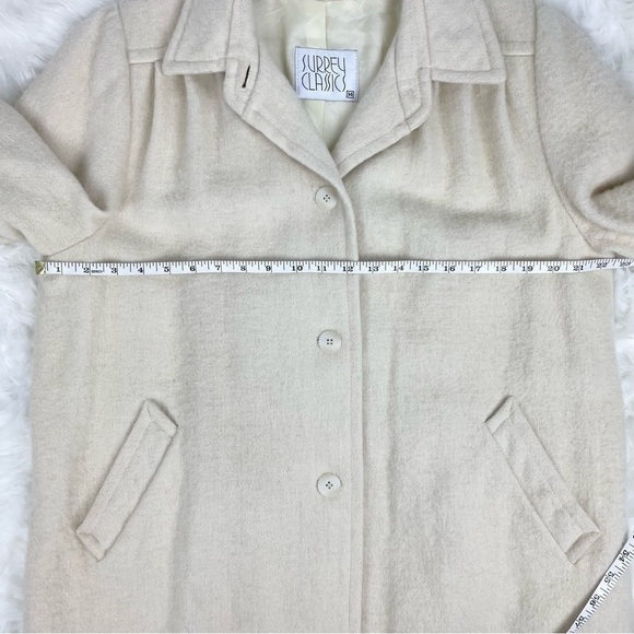 VINTAGE Wool Shacket Surrey Classics, Cream - Picture 9 of 11